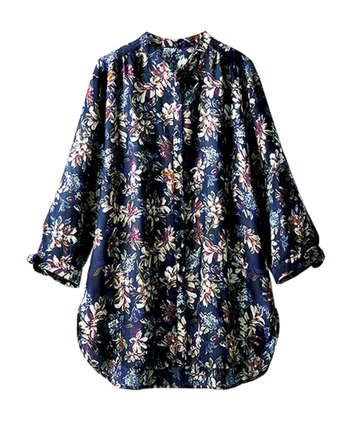 BELLUNA PLUS(ベルーナ)の「涼感やわらか袖リボンシャツチュニック(チュニック・レディース・アイボリー/ネイビー系/ブルー系/ストライプ/ブルー系その他2・SMALL/MEDIUM/LARGE/X-LARGE)」の15枚目の写真