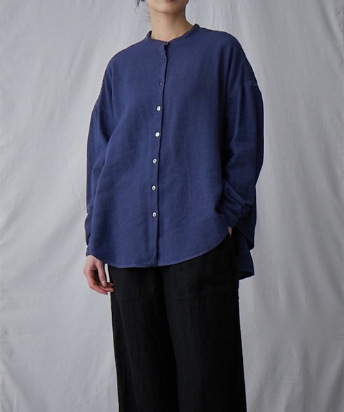 IKKUNA（イクナ）の「gathered blouse Ⅱ（シャツ/ブラウス・レディース・チャコールグレー/ネイビー/キナリ・1）」の14枚目の写真