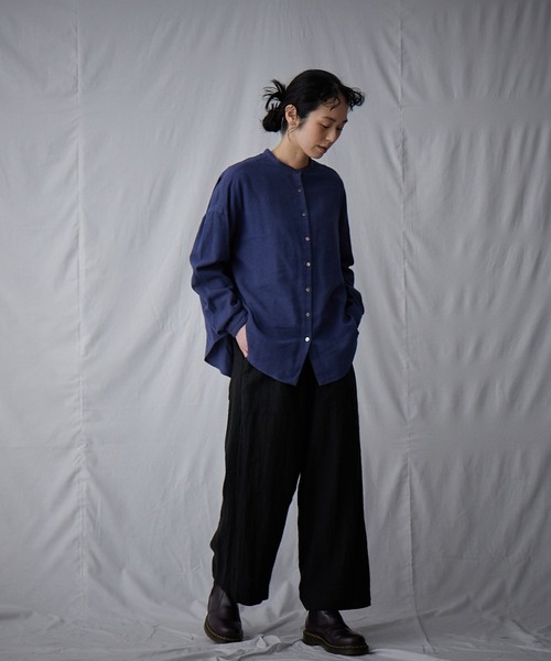 IKKUNA（イクナ）の「gathered blouse Ⅱ（シャツ/ブラウス・レディース・チャコールグレー/ネイビー/キナリ・1）」の10枚目の写真