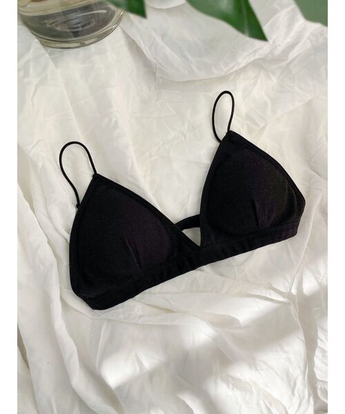 Ungrid（アングリッド）の「テレコブラトップ（チューブトップ・レディース・ブラック/ヘザーグレー/オフホワイト・FREE）」の2枚目の写真