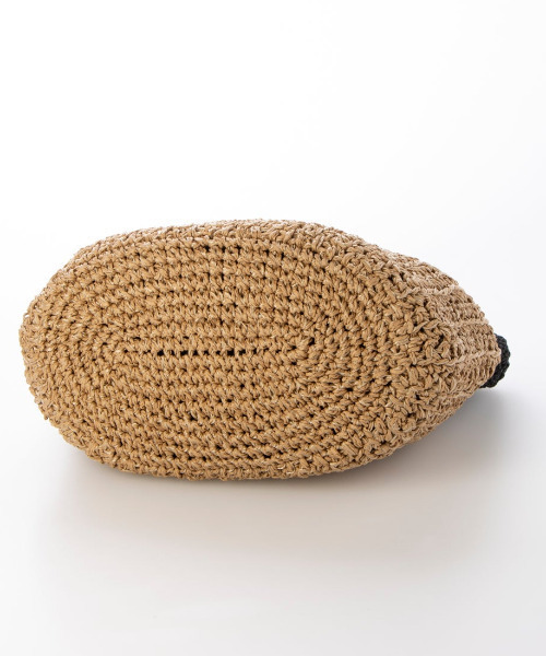 cache cache（カシュ カシュ）の「カシュカシュ cachecache / 切り替え編みクロッシェ2wayミニトート（かごバッグ・レディース・ブルー/ブラック/グリーン/オレンジ/ベージュ・FREE）」の15枚目の写真