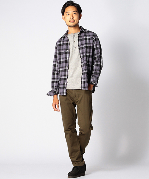 BEAMS(ビームス)の「◆BEAMS / ヘリンボーン ワッシャー ミニ襟 チェック シャツ(シャツ/ブラウス・メンズ・ブルー/レッド/ブラック・LARGE/SMALL/MEDIUM/X-LARGE)」の10枚目の写真