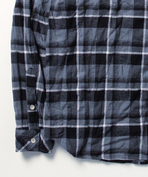 BEAMS(ビームス)の「◆BEAMS / ヘリンボーン ワッシャー ミニ襟 チェック シャツ(シャツ/ブラウス・メンズ・ブルー/レッド/ブラック・LARGE/SMALL/MEDIUM/X-LARGE)」の20枚目の写真