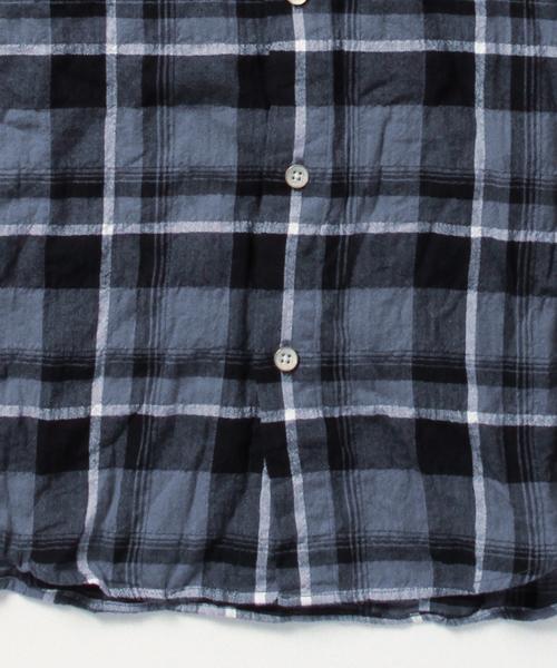 BEAMS(ビームス)の「◆BEAMS / ヘリンボーン ワッシャー ミニ襟 チェック シャツ(シャツ/ブラウス・メンズ・ブルー/レッド/ブラック・LARGE/SMALL/MEDIUM/X-LARGE)」の21枚目の写真