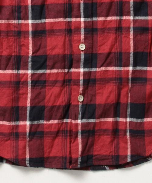 BEAMS(ビームス)の「◆BEAMS / ヘリンボーン ワッシャー ミニ襟 チェック シャツ(シャツ/ブラウス・メンズ・ブルー/レッド/ブラック・LARGE/SMALL/MEDIUM/X-LARGE)」の13枚目の写真