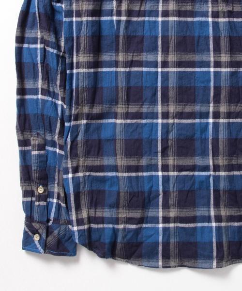 BEAMS(ビームス)の「◆BEAMS / ヘリンボーン ワッシャー ミニ襟 チェック シャツ(シャツ/ブラウス・メンズ・ブルー/レッド/ブラック・LARGE/SMALL/MEDIUM/X-LARGE)」の16枚目の写真