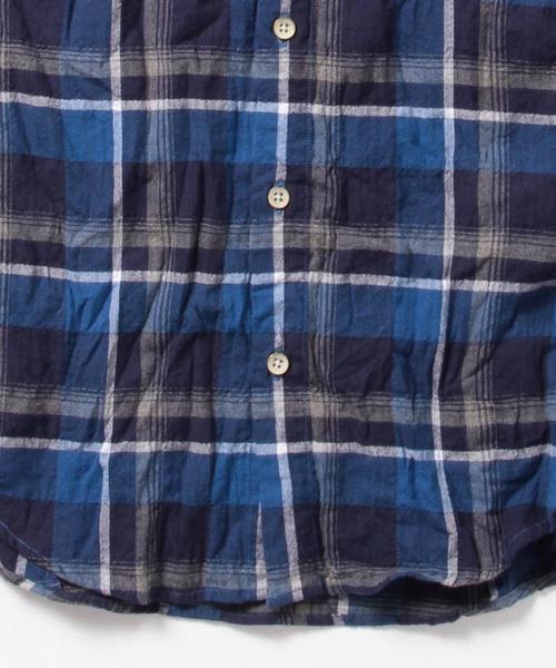 BEAMS(ビームス)の「◆BEAMS / ヘリンボーン ワッシャー ミニ襟 チェック シャツ(シャツ/ブラウス・メンズ・ブルー/レッド/ブラック・LARGE/SMALL/MEDIUM/X-LARGE)」の17枚目の写真