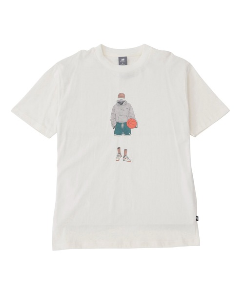 NEW BALANCE（ニューバランス）の「Athletics Basketball Style リラックス ショートスリーブTシャツ（Tシャツ/カットソー・メンズ・オフホワイト/ネイビー・SMALL/MEDIUM/LARGE/X-LARGE/XX-LARGE）」の9枚目の写真