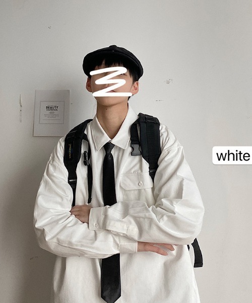 B'day(ビーデイ)の「【 B'day / ビーデー 】メンズ カジュアル長袖シャツ(シャツ/ブラウス・メンズ・ブラック/グレー/ホワイト/グリーン/ピンク/ベージュ/イエロー/オレンジ・X-LARGE/XX-LARGE/XXX-LARGE)」の1枚目の写真