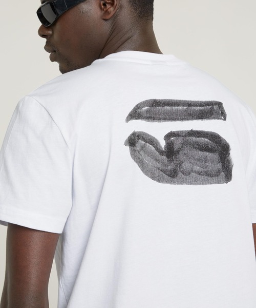 送料込★G-Star★Burger Back 半袖Tシャツ セール】BURGER BACK PRINT T-SHIRT/バックプリントロゴT（T
