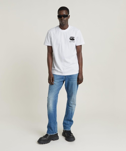G-STAR(ジースター)の「BURGER BACK PRINT T-SHIRT/バックプリントロゴT(Tシャツ/カットソー・メンズ・ホワイト/ダークブラック・LARGE/MEDIUM/SMALL/X-LARGE/X-SMALL)」の12枚目の写真