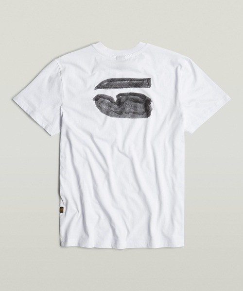 G-STAR(ジースター)の「BURGER BACK PRINT T-SHIRT/バックプリントロゴT(Tシャツ/カットソー・メンズ・ホワイト/ダークブラック・LARGE/MEDIUM/SMALL/X-LARGE/X-SMALL)」の8枚目の写真