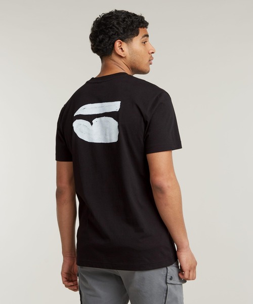 G-STAR(ジースター)の「BURGER BACK PRINT T-SHIRT/バックプリントロゴT(Tシャツ/カットソー・メンズ・ホワイト/ダークブラック・LARGE/MEDIUM/SMALL/X-LARGE/X-SMALL)」の6枚目の写真