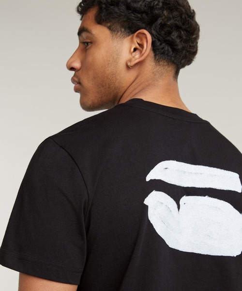 送料込★G-Star★Burger Back 半袖Tシャツ セール】BURGER BACK PRINT T-SHIRT/バックプリントロゴT(T