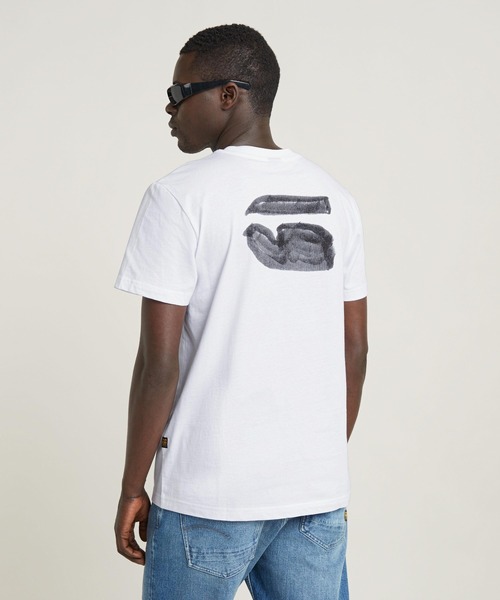 G-STAR(ジースター)の「BURGER BACK PRINT T-SHIRT/バックプリントロゴT(Tシャツ/カットソー・メンズ・ホワイト/ダークブラック・LARGE/MEDIUM/SMALL/X-LARGE/X-SMALL)」の10枚目の写真