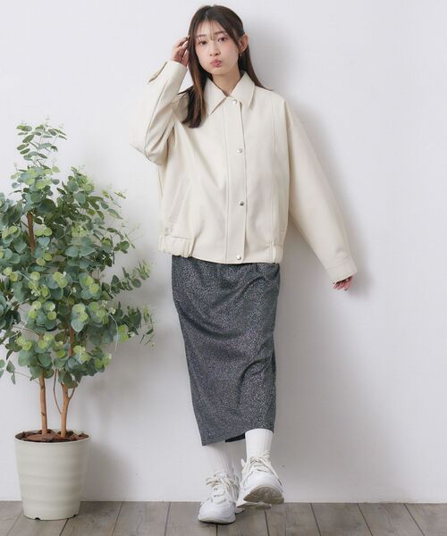 RETRO GIRL（レトロガール）の「ステッチFレザーJK（その他アウター・レディース・ナチュラル/ブラック・FREE）」の5枚目の写真