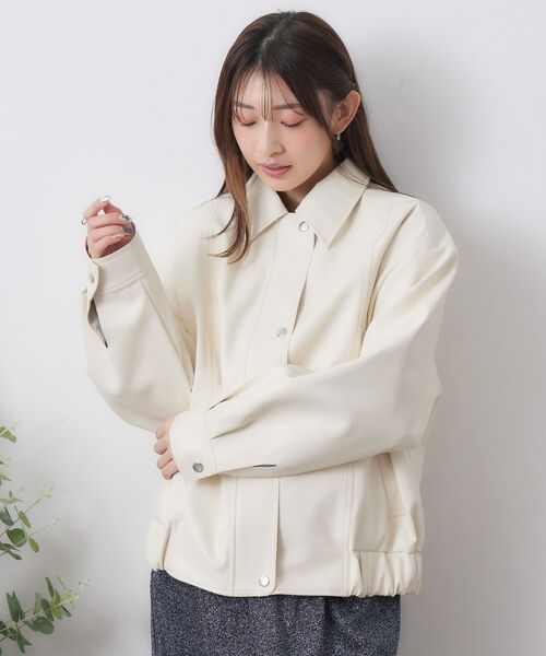 RETRO GIRL（レトロガール）の「ステッチFレザーJK（その他アウター・レディース・ナチュラル/ブラック・FREE）」の9枚目の写真