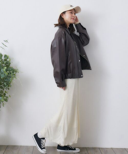 RETRO GIRL（レトロガール）の「ステッチFレザーJK（その他アウター・レディース・ナチュラル/ブラック・FREE）」の14枚目の写真