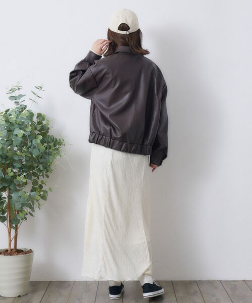 RETRO GIRL（レトロガール）の「ステッチFレザーJK（その他アウター・レディース・ナチュラル/ブラック・FREE）」の16枚目の写真