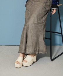 WEB限定 厚底ミュールサンダル/41294 厚底 ミュールサンダル