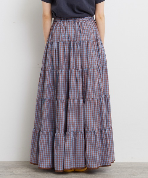 CHILD WOMAN(チャイルドウーマン)の「100/2ミニタータンチェックティアードスカート(スカート・レディース・サックスブルー/ネイビー・FREE)」の13枚目の写真