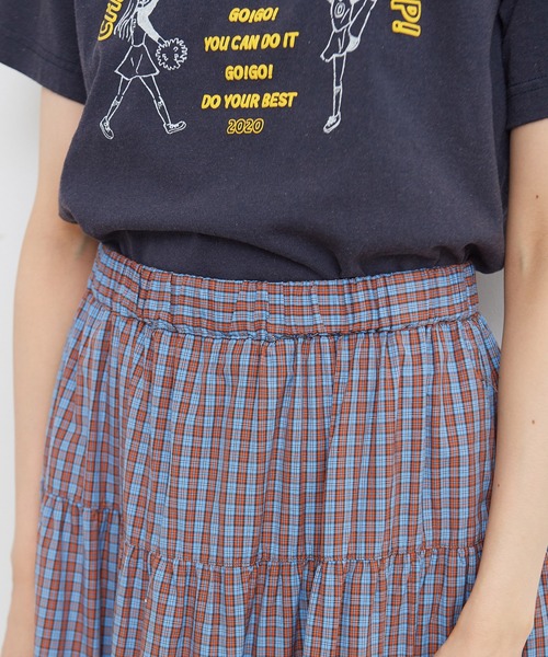 CHILD WOMAN(チャイルドウーマン)の「100/2ミニタータンチェックティアードスカート(スカート・レディース・サックスブルー/ネイビー・FREE)」の14枚目の写真