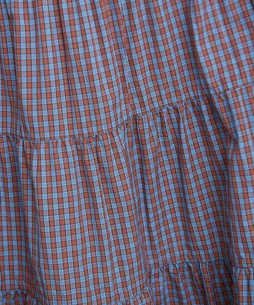 CHILD WOMAN(チャイルドウーマン)の「100/2ミニタータンチェックティアードスカート(スカート・レディース・サックスブルー/ネイビー・FREE)」の18枚目の写真