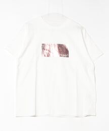 綿天竺オーバーサイズ箔プリントTシャツ