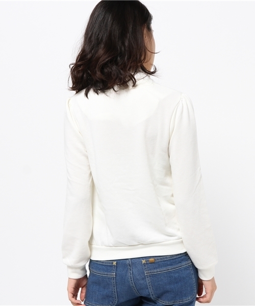 earth music&ecology（アースミュージックアンドエコロジー）の「【付け衿SET】スタンドフリル付け衿プルオーバー（Tシャツ/カットソー・レディース・アイボリー/杢グレー/ネイビー/ピンクベージュ・MEDIUM/SMALL）」の7枚目の写真