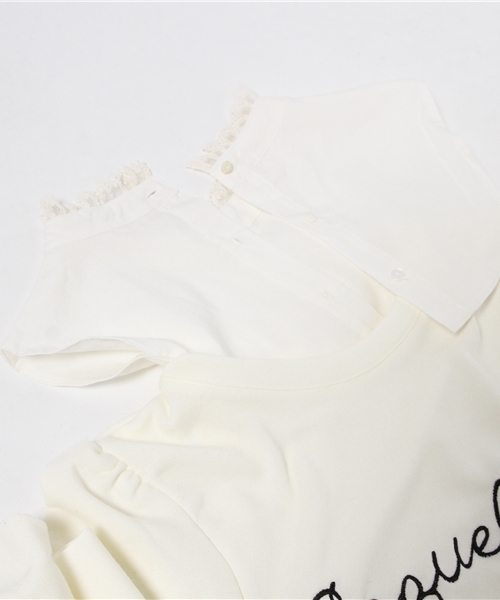 earth music&ecology（アースミュージックアンドエコロジー）の「【付け衿SET】スタンドフリル付け衿プルオーバー（Tシャツ/カットソー・レディース・アイボリー/杢グレー/ネイビー/ピンクベージュ・MEDIUM/SMALL）」の13枚目の写真