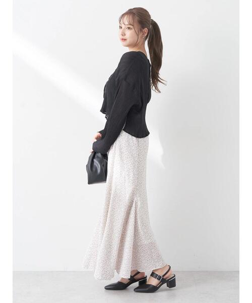 earth music&ecology（アースミュージックアンドエコロジー）の「SET2点クレープリボンブラウス+インナー（シャツ/ブラウス・レディース・イエロー/ホワイト/ブラック・FREE）」の14枚目の写真