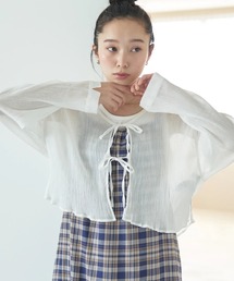 earth music&ecology | SET2点クレープリボンブラウス＋インナー(シャツ/ブラウス)