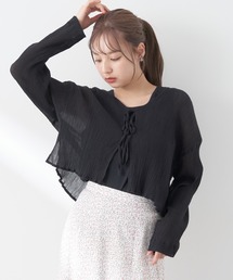 SET2点クレープリボンブラウス+インナー