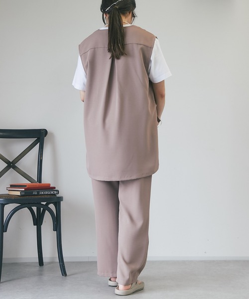 un dix cors（アンディコール）の「ツイードウエスト絞りベスト（ベスト・レディース・ベージュ/オレンジ/ブラック・FREE）」の8枚目の写真