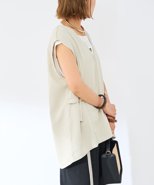 un dix cors（アンディコール）の「ツイードウエスト絞りベスト（ベスト・レディース・ベージュ/オレンジ/ブラック・FREE）」の21枚目の写真