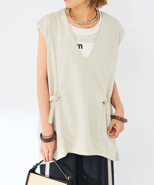 un dix cors（アンディコール）の「ツイードウエスト絞りベスト（ベスト・レディース・ベージュ/オレンジ/ブラック・FREE）」の20枚目の写真