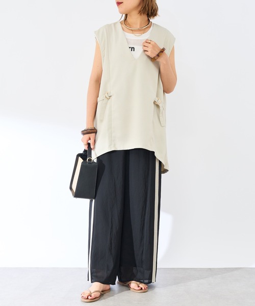 un dix cors（アンディコール）の「ツイードウエスト絞りベスト（ベスト・レディース・ベージュ/オレンジ/ブラック・FREE）」の16枚目の写真