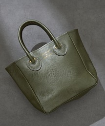 YOUNG & OLSEN/ヤングアンドオルセン EMBOSSED LEATHER ZIP BOAT BAG S