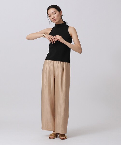 GALLEST（ギャレスト）の「◆シャインリラックスパンツ（その他パンツ・レディース・サンドベージュ/スミクロ/ライトベージュ・38/36）」の14枚目の写真