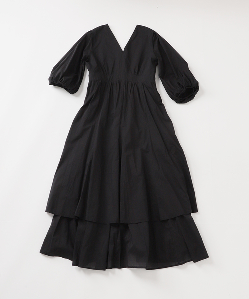 La TOTALITE(ラトータリテ)の「Vネックワンピース(ワンピース・レディース・ブラック/ラベンダー/グリーン・36/38)」の9枚目の写真