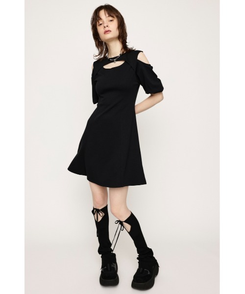 ワンピース LOOKAST JINNY CUT OUT ONEPIECE_2colors SLY | OPEN SHOULDER CUT ショートワンピース (ワンピース(ミニ