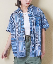CUBE SUGAR | インドキャンブリック総柄ドルマンスリーブ半袖シャツ(シャツ/ブラウス)