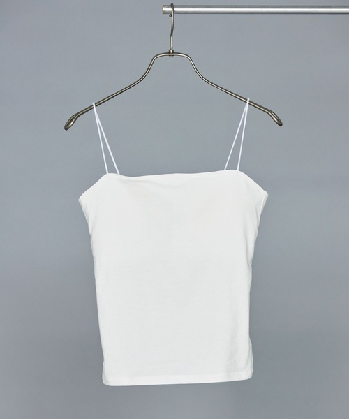 BABYLONE（バビロン）の「ロングベアテレコパット付きキャミ（キャミソール・レディース・オレンジ系その他2/オフホワイト/ブラック・フリー）」の2枚目の写真