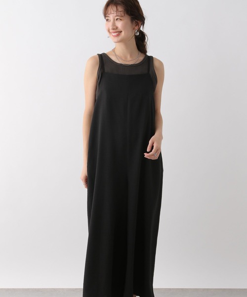 ohga♡サロペット M セール】クレープタックワイドサロペット（サロペット