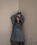 mideal(マイディール)のfrill stripe tunic shirt / フリルストライプチュニックシャツ