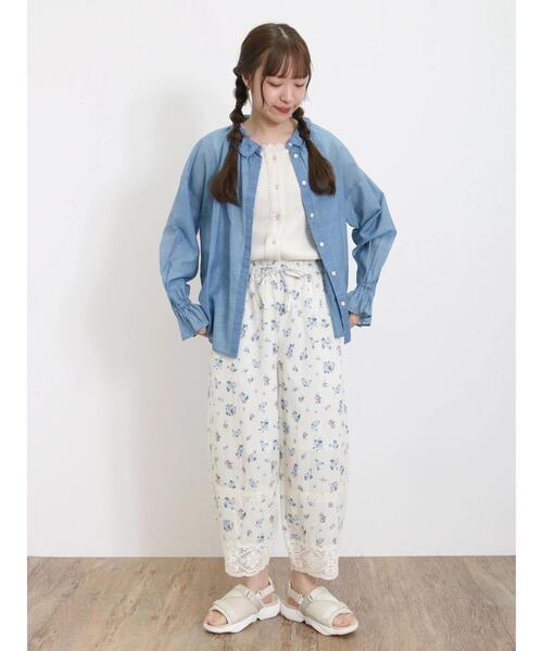 セール】綿麻花柄パッチワークパンツ（その他パンツ）｜Samansa