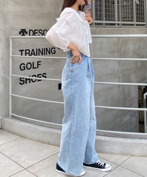 INGNI（イング）の「7分袖クロップドシアーマウンテンパーカー