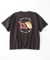 【Tom & Jerry/トム & ジェリー】アートワークデザイン ワイド 半袖ポケットTシャツ