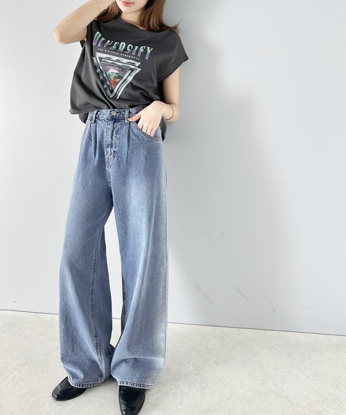 Java(ジャバ)の「《JaVaジャバコラボ》ゆるっと穿きこなす。サイドブリーチワイドデニムパンツ(デニムパンツ・メンズ・ブラック/ブルー/ワンウォッシュ・LARGE/MEDIUM/SMALL/X-LARGE)」の16枚目の写真