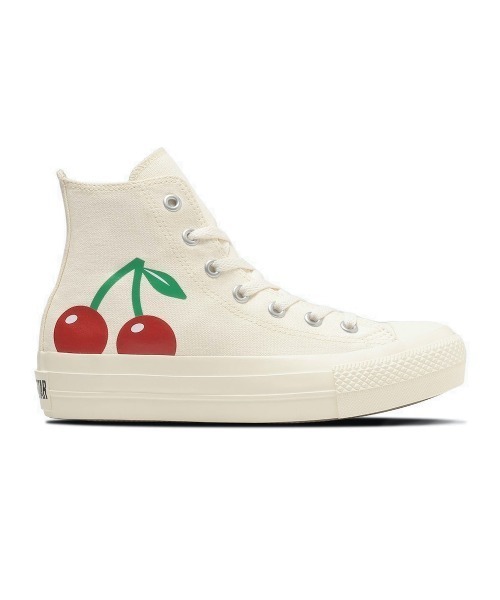 CONVERSE(コンバース)の「CONVERSE ALL STAR PLTS CHERRYPRINT HI(コンバース オール スター PLTS チェリープリント HI)(スニーカー・レディース・ブラック/オフホワイト・23cm/23.5cm/24cm/24.5cm/25cm)」の3枚目の写真
